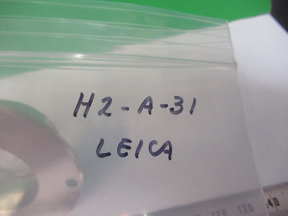 LEICA DMRE GERMANY LAMP COVER GLASS  MICROSCOPE PART AS PICTURED H2-A-31