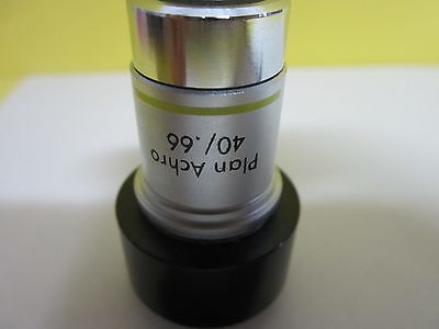 MICROSCOPE PART OBJECTIVE REICHERT 40X PLAN ACHRO OPTICS AS IS BIN#19V-B-36