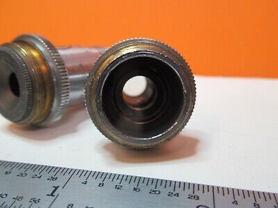 PAIR SPENCER OBJECTIVE LENS 43X 10X OPTICS for MICROSCOPE AS PICTURED &16-C-36