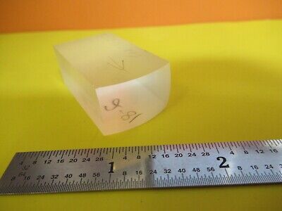 OPTICAL LENS BLOCK CONVEX RARE MIL SPEC RECTANGLE OPTICS AS PICTURED &FT-6-173