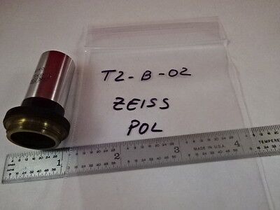 MICROSCOPE PART ZEISS GERMANY POLARIZER OBJECTIVE 6.3X POL OPTICS AS IS #T2-B-02