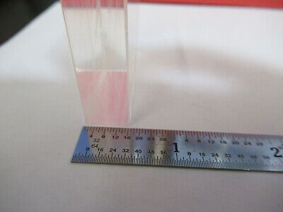 OPTICAL GLASS BLOCK  2" x 2" x 0.5"  [chipped] OPTICS AS PICTURED &B1-A-79