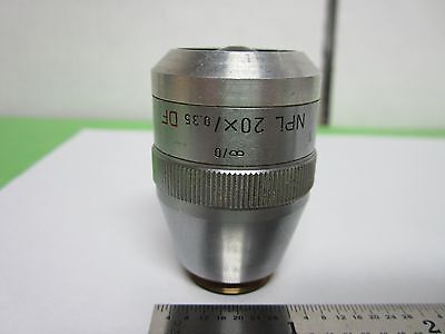 OPTICAL MICROSCOPE ERGOLUX 20X OBJECTIVE LEITZ GERMANY OPTICS AS IS BIN#3C-1-A