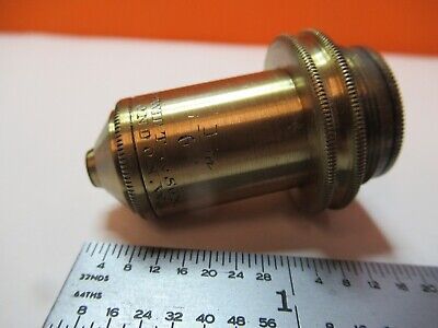 ANTIQUE BRASS OBJECTIVE SWIFT UK 1/6 MICROSCOPE PART AS PICTURED &16-B-25