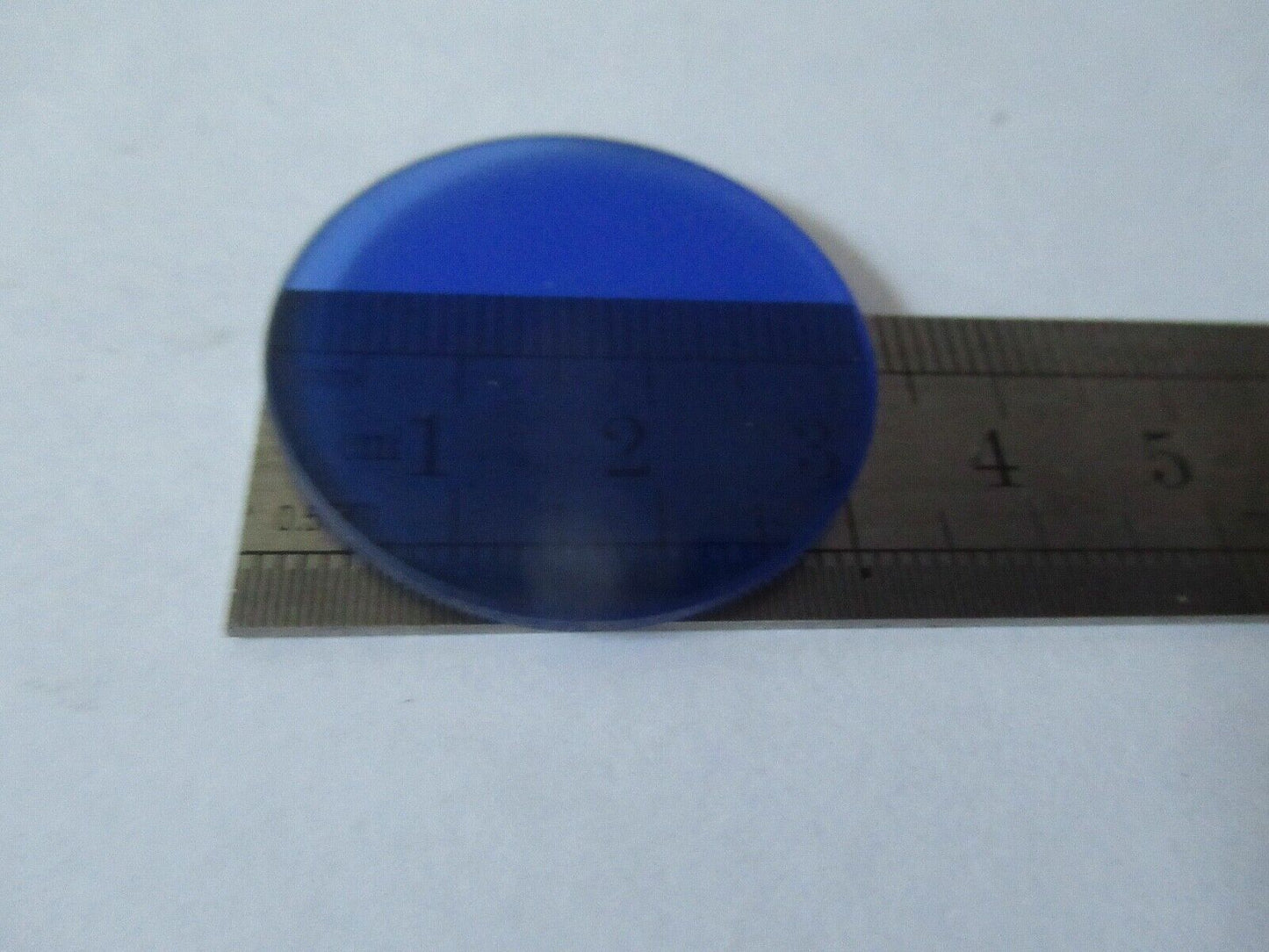 ZEISS BLUE FILTER GLASS OPTICS MICROSCOPE PART OPTICS AS PICTURED &19-B-45