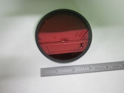 OPTICAL LARGE RED FILTER MIL SPEC LASER OPTICS AS IS BIN#V1-21