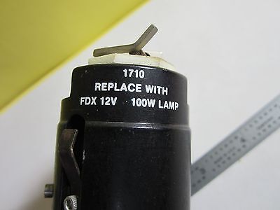 MICROSCOPE PART LAMP HOUSING FDX 12V 100W ILLUMINATOR OPTICS AS IS BIN#32-B-20