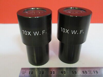 UNKNOWN GENERIC PAIR EYEPIECE OCULAR WF 10X MICROSCOPE PART AS PICTURED &B2-A-26