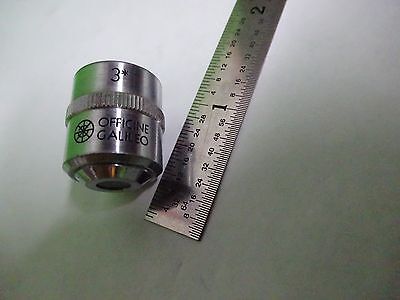 MICROSCOPE PART OBJECTIVE LENS OFFICINE GALILEO 10X ITALY OPTICS AS IS BIN#V7-37