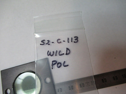 WILD HEERBRUGG SWISS POL POLARIZER GLASS MICROSCOPE PART AS PICTURED  S2-C-113