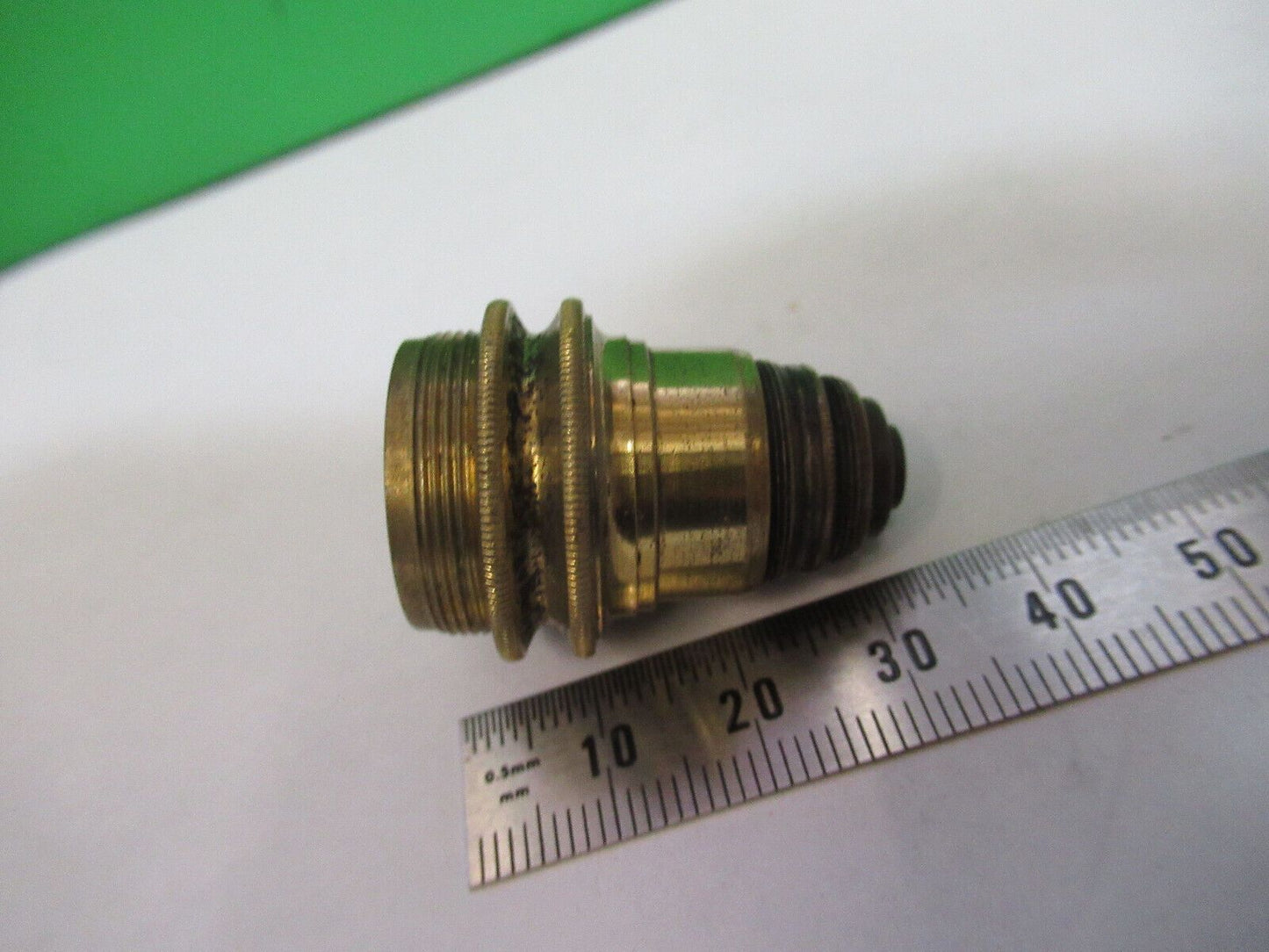 ANTIQUE BRASS OBJECTIVE C. BAKER LONDON UK MICROSCOPE PART AS PICTURED Z7-A-47