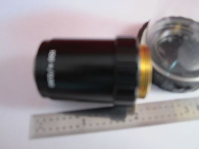 OPTICAL MICROSCOPE OBJECTIVE AUS JENA 100X INFINITY PLAN ACHRO OPTICS BIN#C6