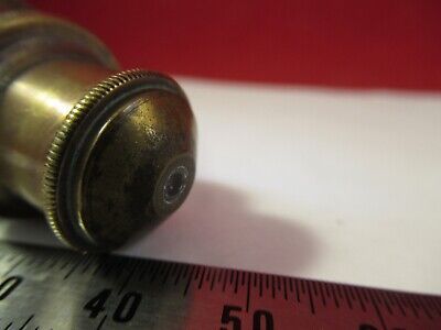 ANTIQUE BRASS OBJECTIVE BAUSCH LOMB 8mm MICROSCOPE OPTICS AS PICTURED #10-B-18