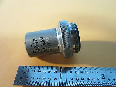 MICROSCOPE PART OBJECTIVE UNITRON M 10X OPTICS BIN#24-94