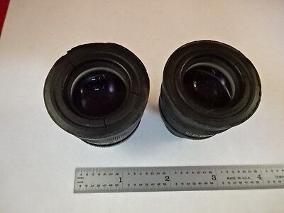 MICROSCOPE PART LOT PAIR  EYEPIECE OCULAR NIKON CFW 10X OPTICS AS IS #M4-B-09