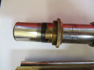 ANTIQUE ERNST LEITZ BRASS TUBUS + NOSEPIECE MICROSCOPE PART AS PICTURED Q3-B-85