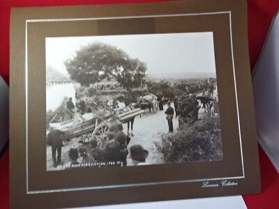 COLLECTABLE SEPIA HAND PRINTED PHOTO EVICTION SCENE W. LAWRENCE cir.1900 #G8-TOP