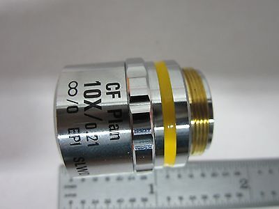 FOR PARTS MICROSCOPE OBJECTIVE NIKON 10X CF PLAN OPTICS AS IS BIN#K9-47-B