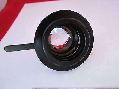 VINTAGE MICROSCOPE CONDENSER OPTICS + IRIS  BIN#7C mii