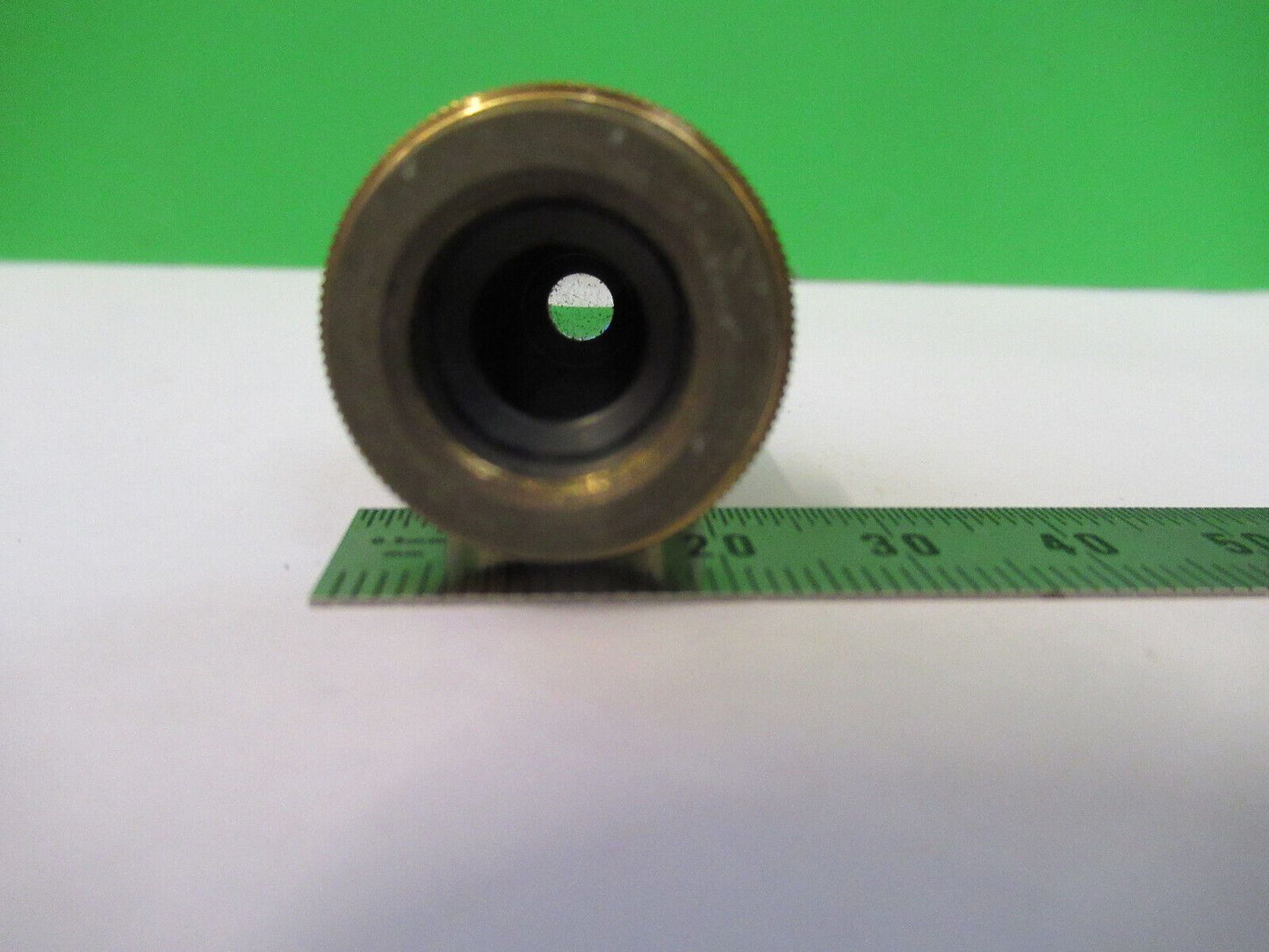 ANTIQUE BRASS E. LEITZ OBJECTIVE LENS "7" MICROSCOPE PART AS PICTURED Z4-B-57