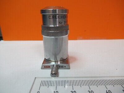 REICHERT AUSTRIA OBJECTIVE KGM 400X 4 MICROSCOPE PART OPTICS AS PICTURED 3K-A-53