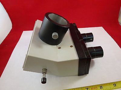 MICROSCOPE PART LEITZ GERMANY TRINOCULAR HEAD OPTICS AS IS BIN#73-12