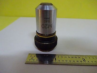 MICROSCOPE PART OBJECTIVE OLYMPUS M20 OPTICS AS IS BIN#W8-DC-18