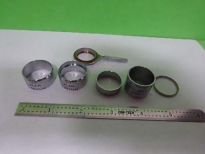 FOR PARTS MICROSCOPE OBJECTIVE JACKETS LEITZ WETZLAR PARTS AS IS  BIN#Y2-10