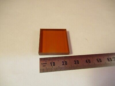 OPTICAL AMBER GLASS FILTER 1" SQUARE OPTICS AS PICTURED &13-A-40