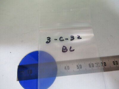 BAUSCH LOMB GLASS BLUE FILTER OPTICS MICROSCOPE PART AS PICTURED &3-C-32