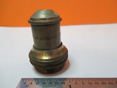 ANTIQUE BRASS BAUSCH LOMB 16mm OBJECTIVE MICROSCOPE PART AS PICTURED &W8-A-49