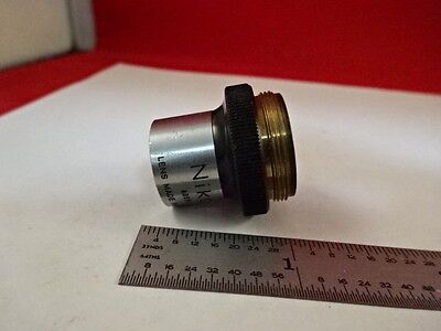 MICROSCOPE PART NIKON JAPAN M5 OBJECTIVE OPTICS AS IS #AM-41