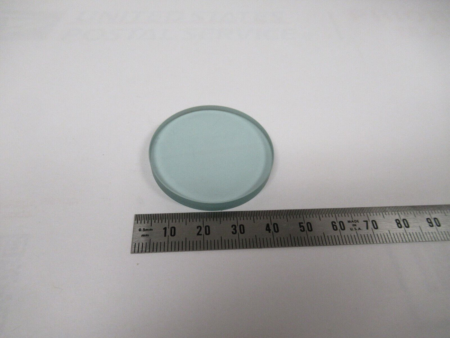 OPTICAL GLASS HEAT ABSORBING FILTER MICROSCOPE PART OPTICS AS PICTURED &W6-A-16