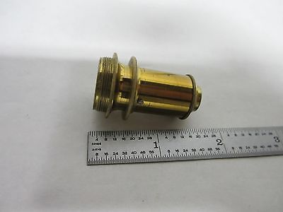 MICROSCOPE PART VINTAGE BRASS OBJECTIVE  LONDON STEWARD BIN#R6-03