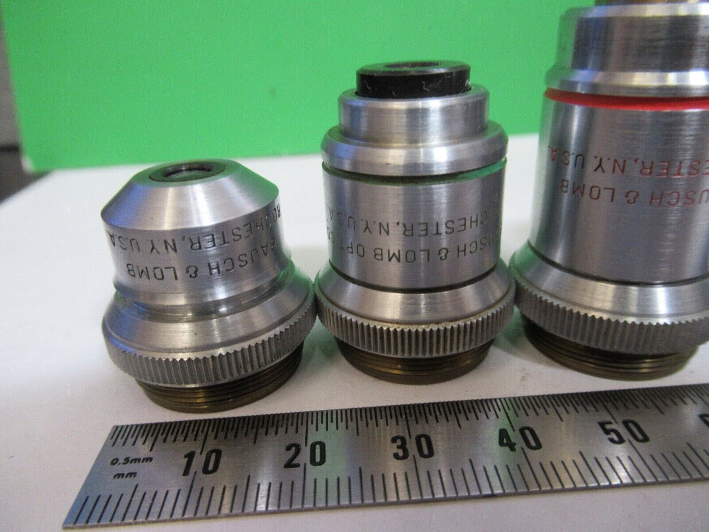 LOT BAUSCH LOMB INDUSTRIAL OBJECTIVE  RMS MICROSCOPE PART AS PICTURED G7-A-50