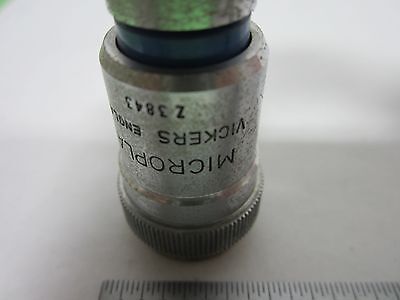 MICROSCOPE OBJECTIVE VICKERS ENGLAND 20X OPTICS BIN#R6-23