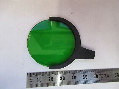 CARL ZEISS GREEN MOUNTED FILTER OPTICS MICROSCOPE PART AS PICTURED &93-A-29