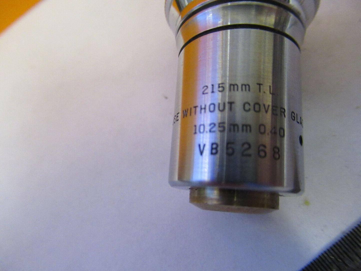 BAUSCH LOMB OBJECTIVE 10.25mm tubus 215mm MICROSCOPE PART AS PICTURED &F9-A-16