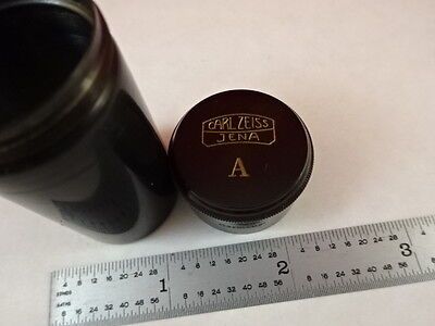 EMPTY ANTIQUE BRASS MICROSCOPE OBJECTIVE CONTAINER CARL ZEISS JENA AS IS N5-A-18