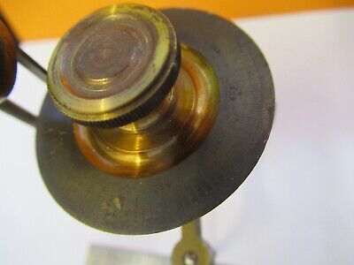 ANTIQUE BRASS SPHEROMETER LENS OPTICS METER MICROSCOPE PART AS PICTURED &8M-A-04