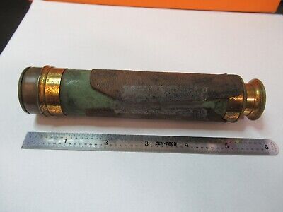 FOR PARTS ANTIQUE BRASS TELESCOPE EXTENDABLE OLD OPTICS AS PICTURED &7B-B-03