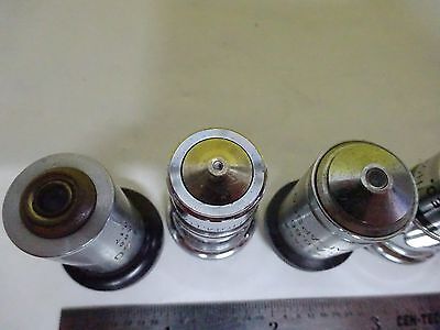 LOT MICROSCOPE PART OBJECTIVE ASSORTED OPTICS BIN#X5-15