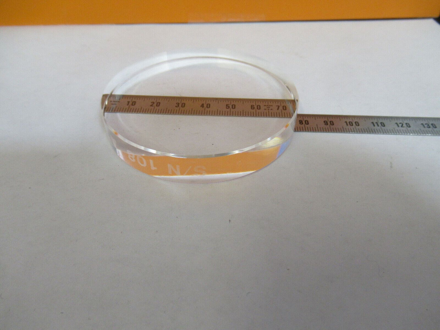 OPTICAL FUSED SILICA FLAT UNCOATED PRO OPTICS 3" DIAMETER AS PICTURED #P4-B-09