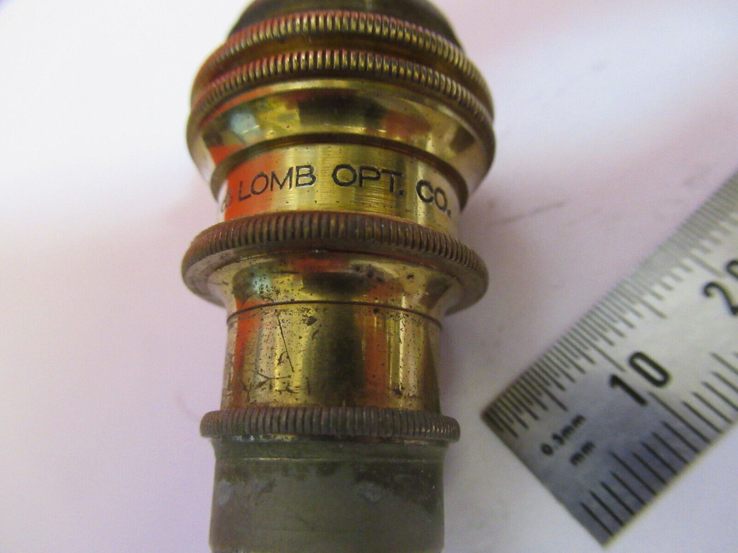 BAUSCH LOMB 1.9mm ANTIQUE BRASS OBJECTIVE MICROSCOPE PART AS PICTURED Y7-B-16