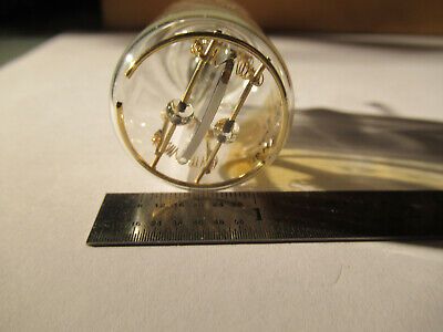 ANTIQUE QUARTZ RADIO CRYSTAL RUSSIAN GLASS HOLDER FREQUENCY CONTROL #F4-A-82