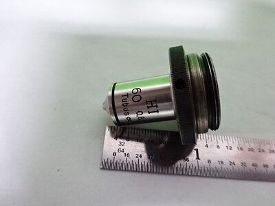 MICROSCOPE PART OBJECTIVE CARL ZEISS GERMANY HI 60X OPTICS AS IS #AE-25