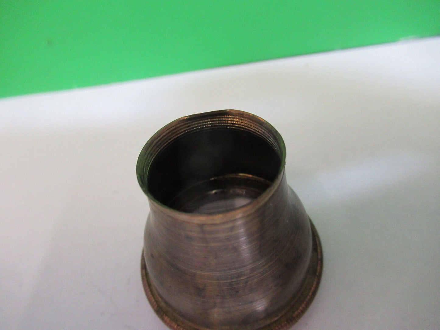 ANTIQUE BRASS UK OCULAR ? CONDENSER ? LENS MICROSCOPE PART as pictured P2-B-60