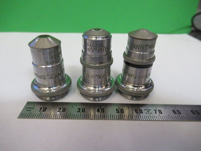 LOT 3 ea OBJECTIVES SPENCER AO MICROSCOPE PART AS PICTURED &R4-A-52