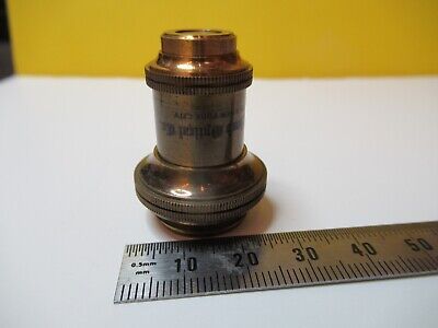 ANTIQUE BRASS OBJECTIVE BAUSCH LOMB 1/2 OPTICS MICROSCOPE as pictured &14-C-04