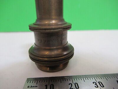 ANTIQUE BRASS BAUSCH LOMB OBJECTIVE MICROSCOPE PART OPTICS AS PICTURED &z9-a-108